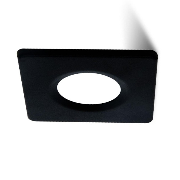 Abdeckring Eckig Schwarz zu LED Möbeleinbau