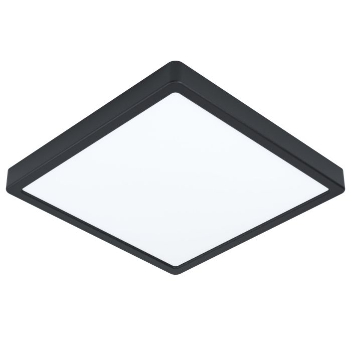 Plafoniera LED IP44 29x29 3000K nero
