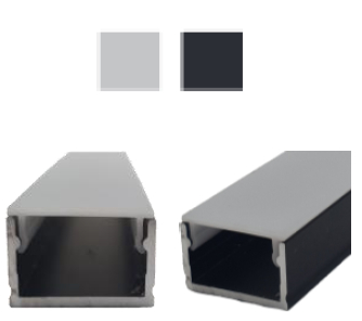 Profilo LED PREMIUM 19x13 Nero con cover nera Profilo LED PREMIUM 19x13 Nero con cover nera