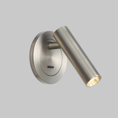 Lampada da lettura a LED da incasso nichel con interruttore