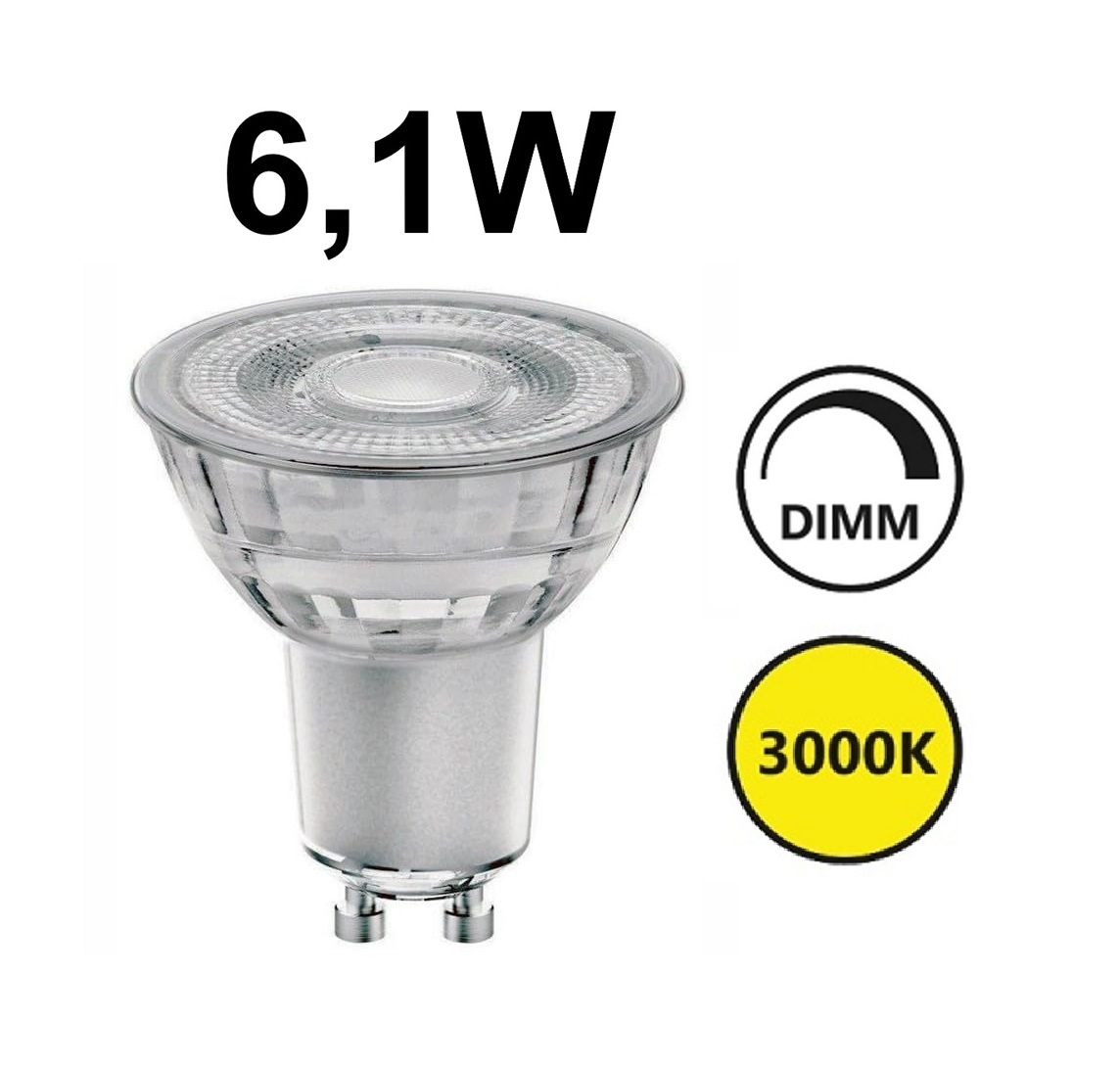 LED GU10 Ledvance 6,1W 3000K 36° dimmbar