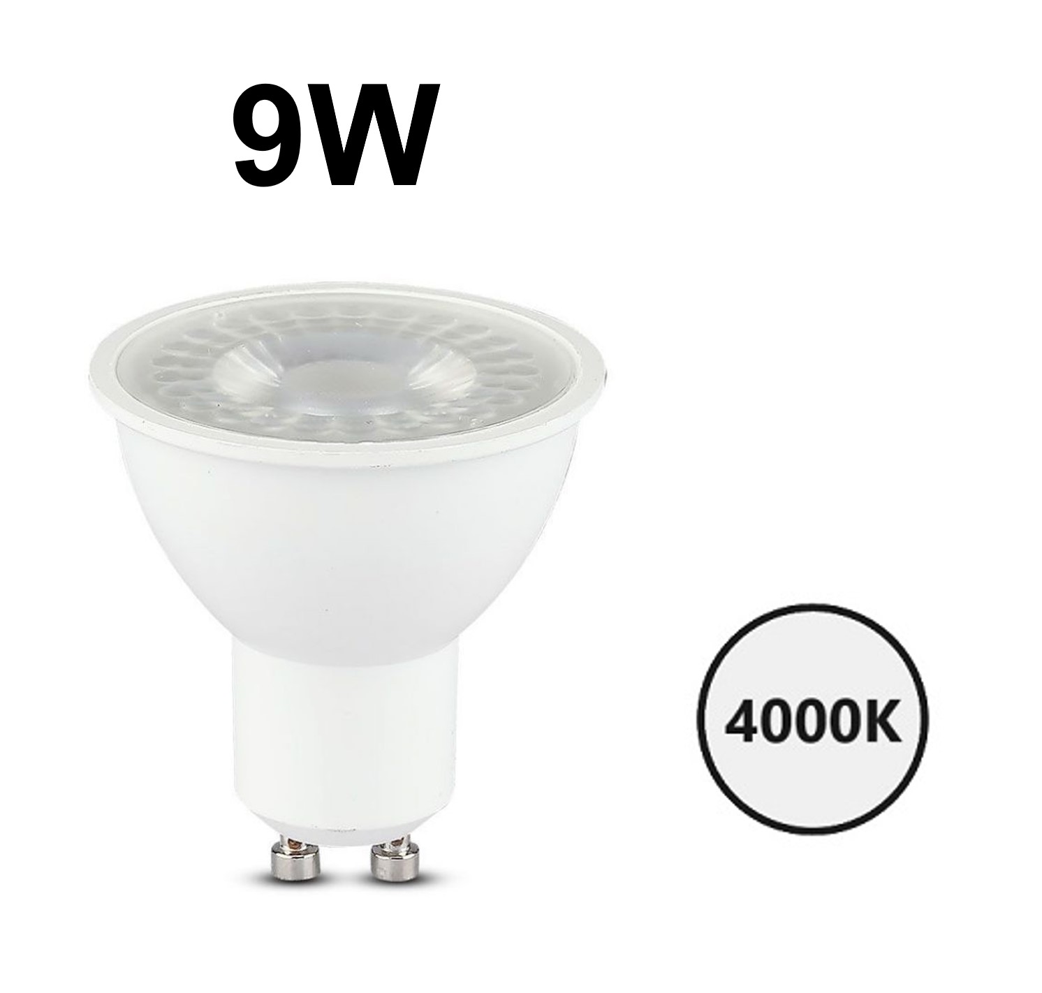 Lampadina LED GU10 9W 900lm 4000K 50°