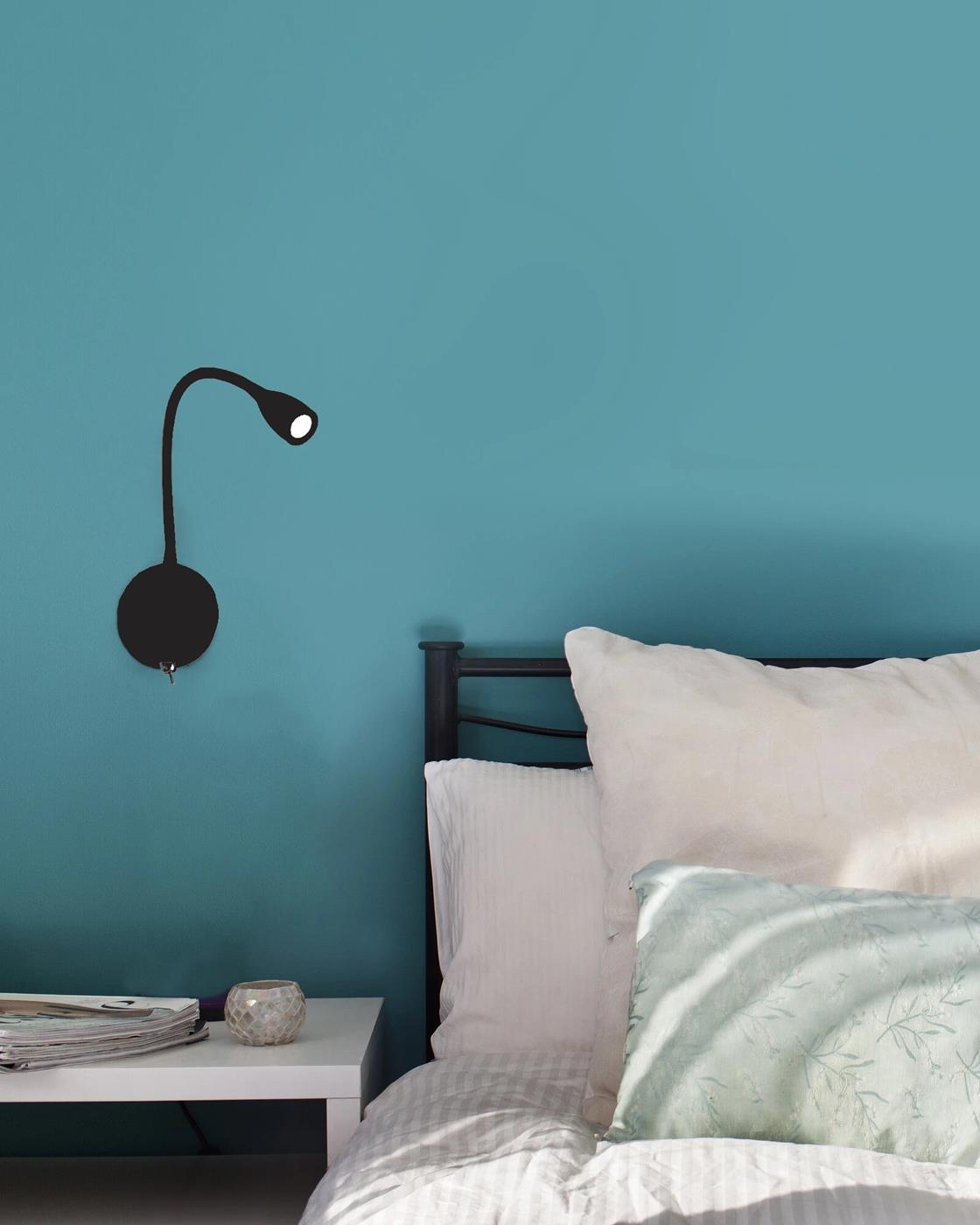 Lampada da lettura a LED braccio flessibile nero 3W