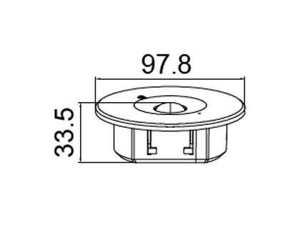 Luce di emergenza incasso Ø8cm 1W 3h