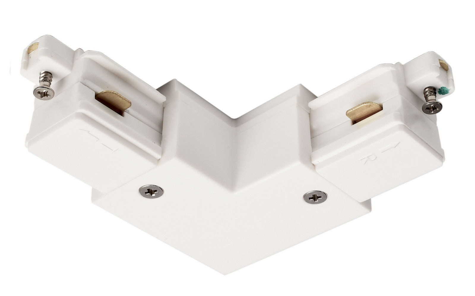 Connettore a L destro bianco 1PH Mini