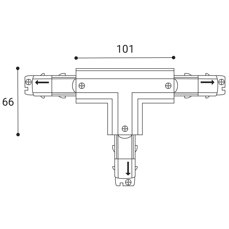 Connettore "T" sinistro 3PH DALI
