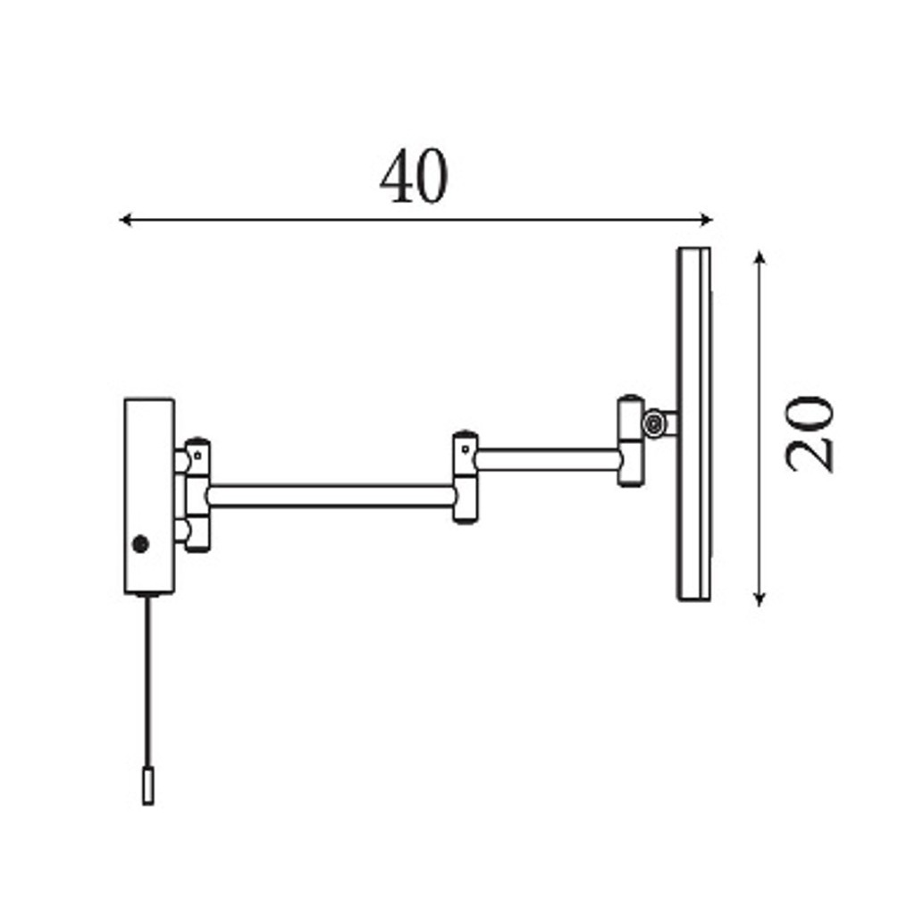 LED Schminkspiegel chrom IP44 Ø20cm