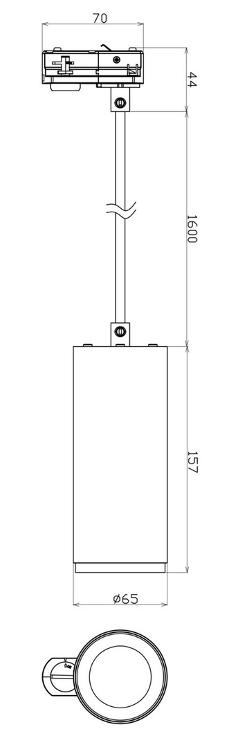 Lampada a sospensione LED Nero 1PH Mini