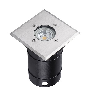 faretto da incasso a pavimento GU10 quadrato IP65