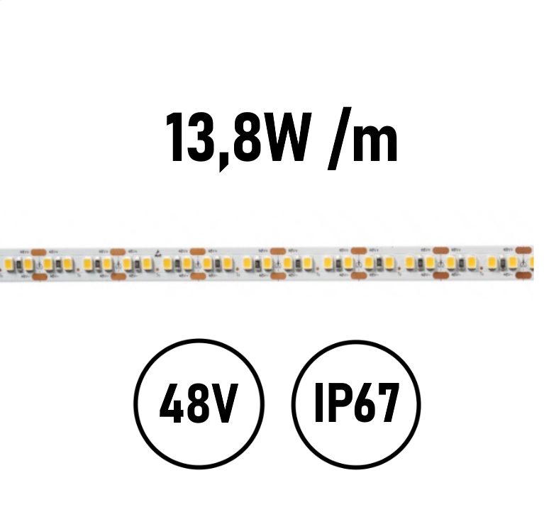 Striscia LED 13,8W IP67 48V