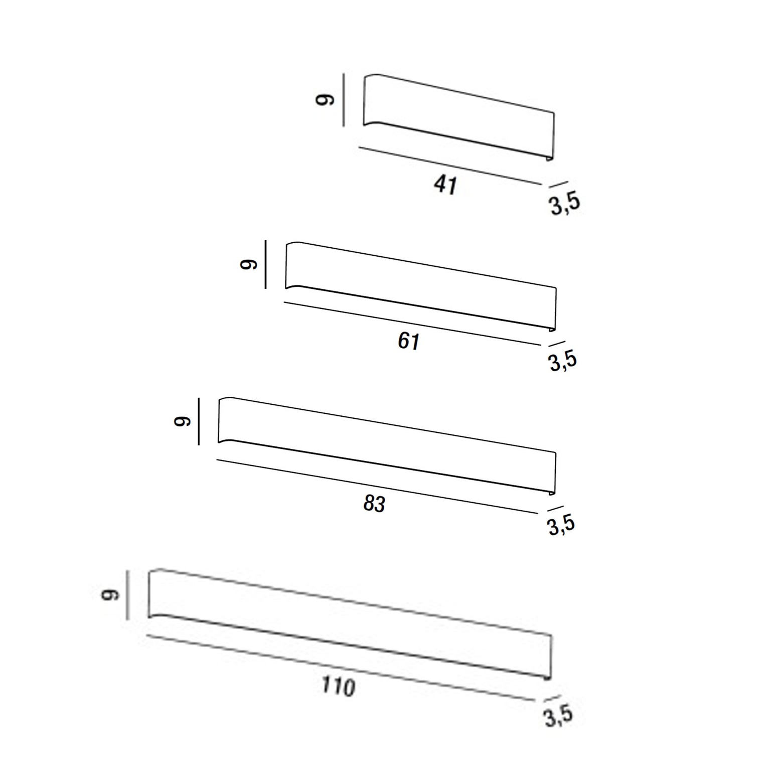 Applique LED nero dir/ind