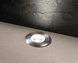LED Bodeneinbau silber 3W 3000K 30° Ø7cm IP67
