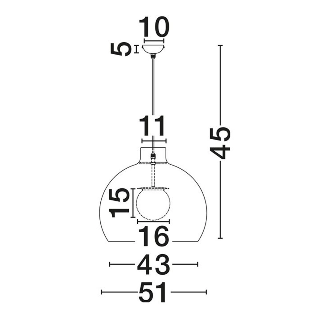 Lampada a sospensione IP65 nero