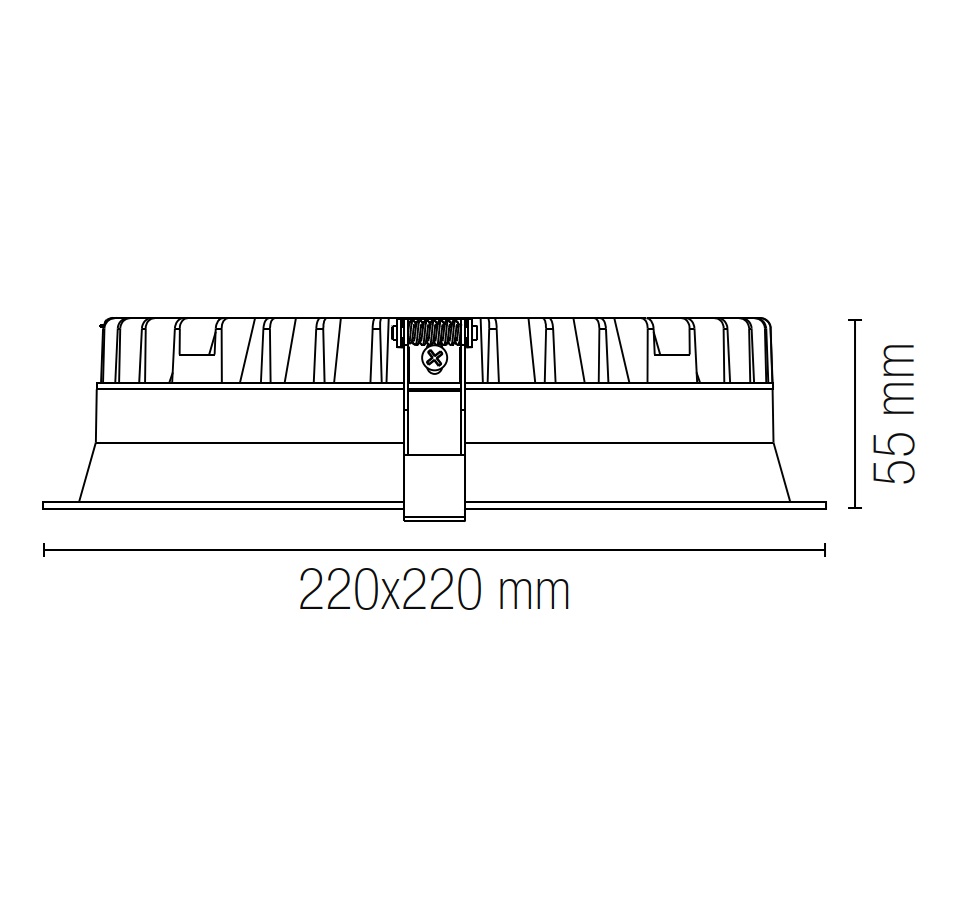 LED Einbau 30W 22x22cm