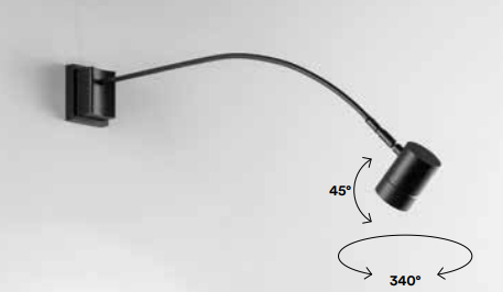 Luce display 1xGU10 Nero
