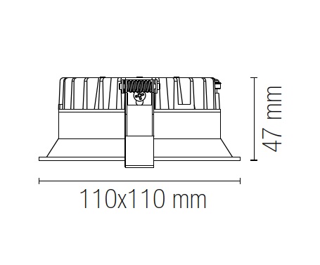 LED Einbau 12W 11x11cm
