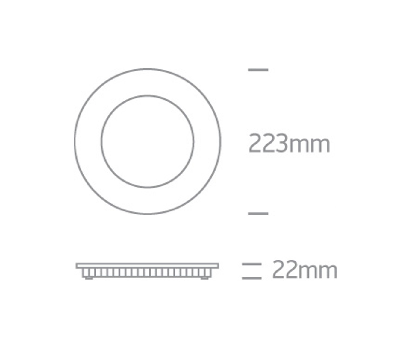 LED Einbau 18W CCT Ø223mm weiß