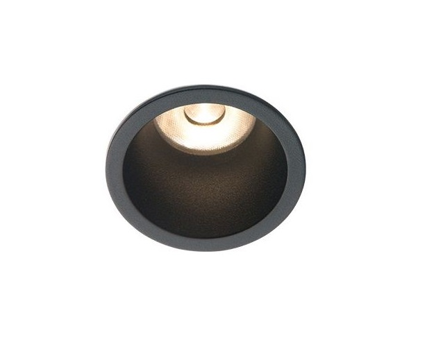 Faretto da incasso LED Ø58 nero IP44