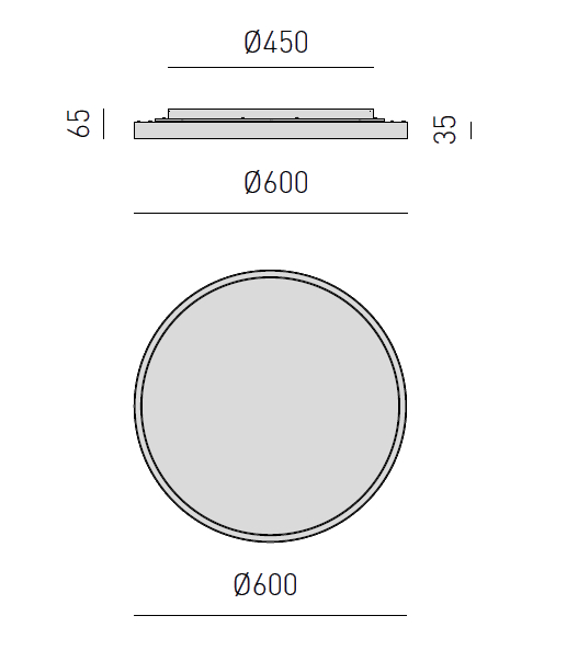 Plafoniera LED Ø60 oro