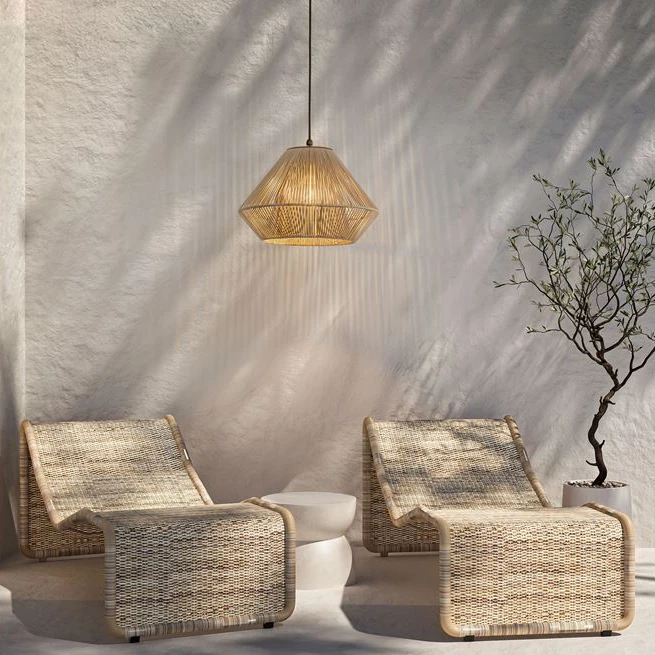 Hängeleuchte IP65 Hellbraun