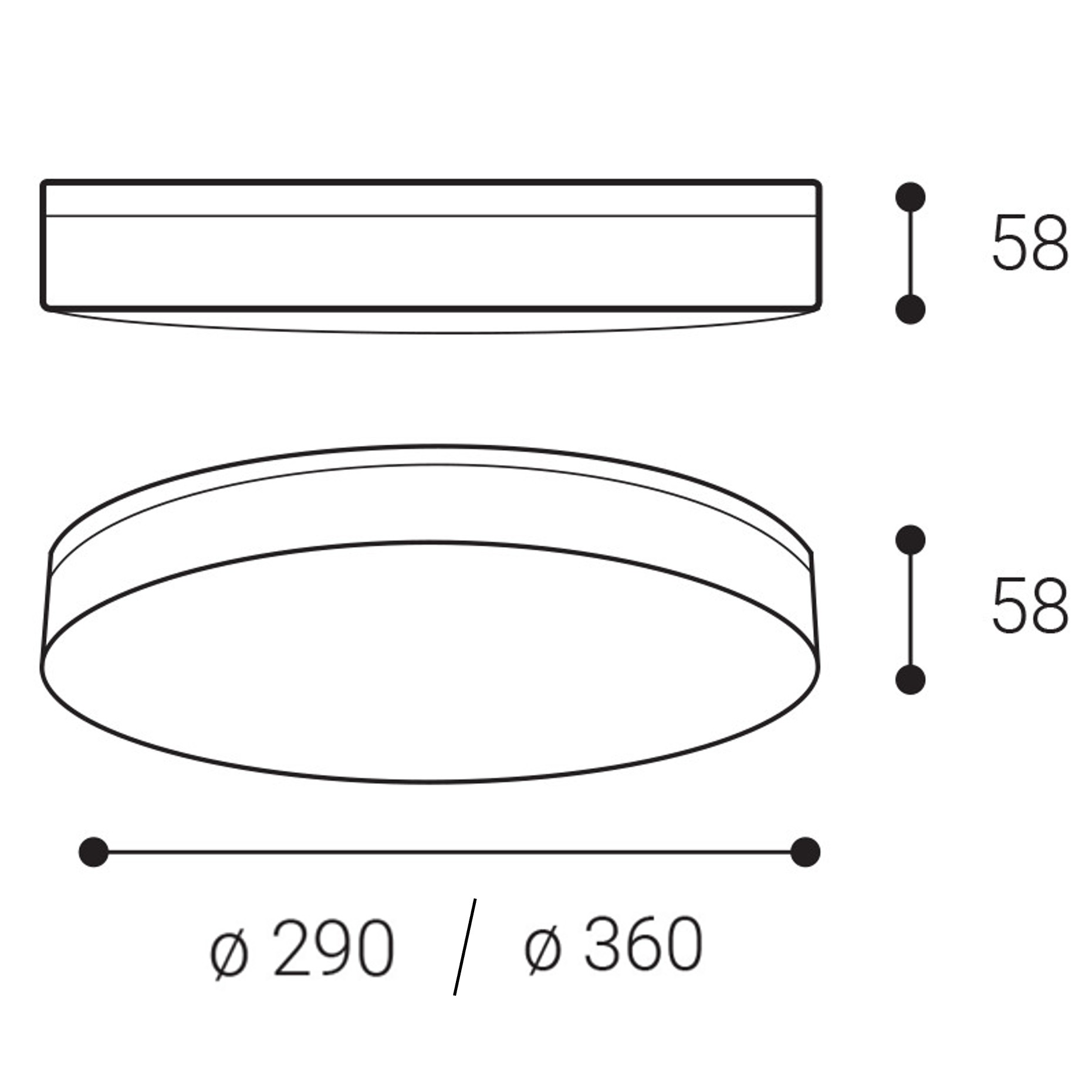 Plafoniera LED IP54 CCT