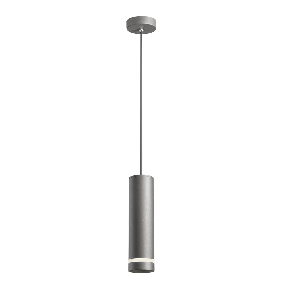 Hängeleuchte LED IP54 Dunkelgrau mit Lichtring