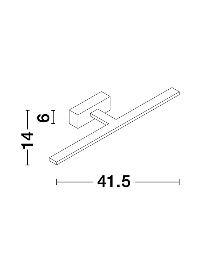 LED Spiegelleuchte weiß 41,5cm 3000K