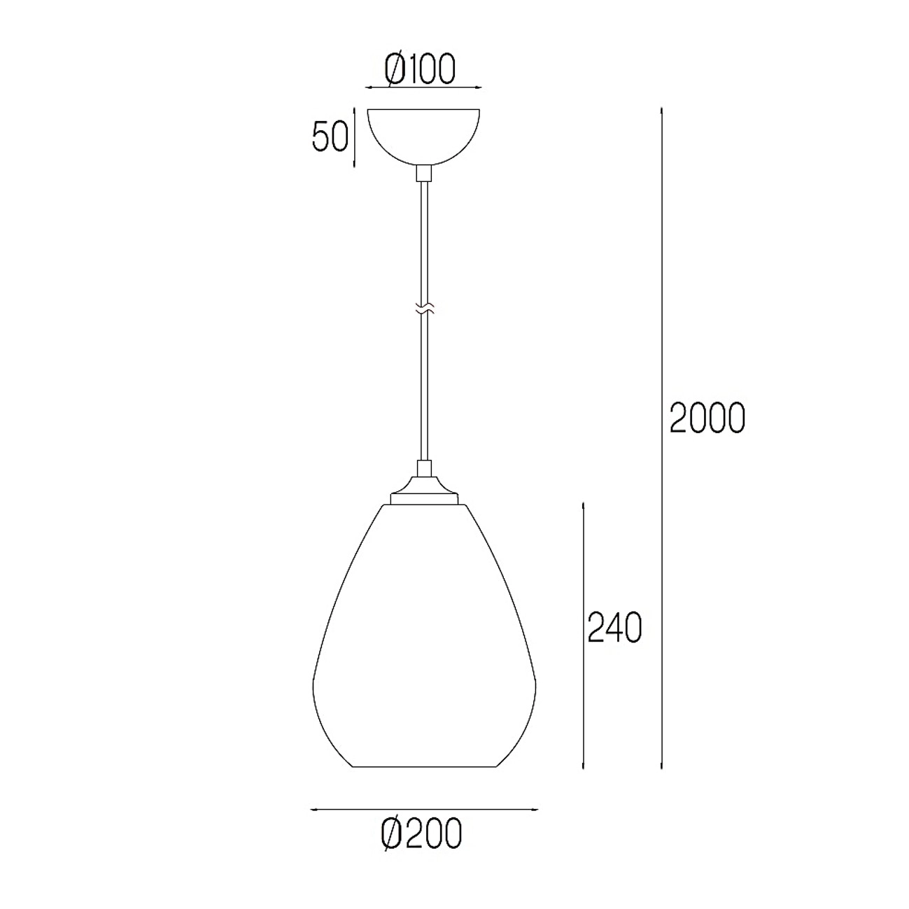 Hängeleuchte Glas E27 Grau