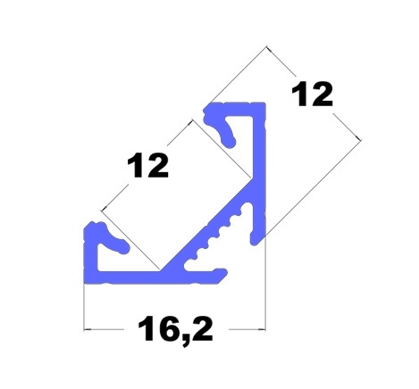 Profilo angolare nero con coperchio NERO