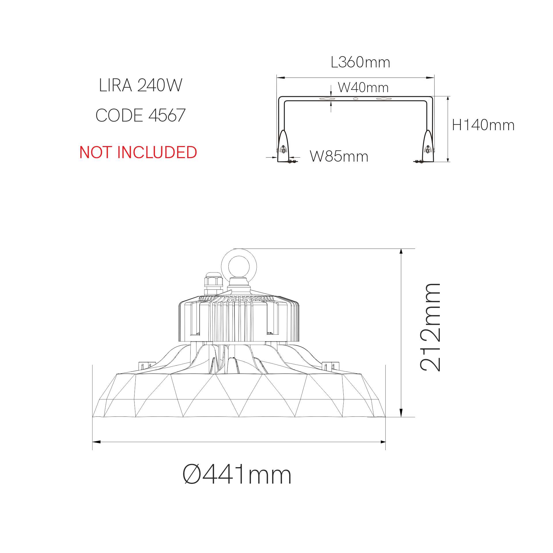 Faretto LED 140W-240W IP65