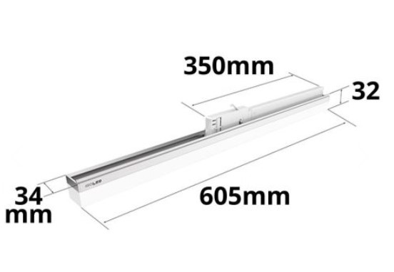 Luce lineare LED 3PH 60cm 20W 3000K bianco