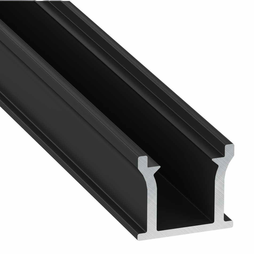 Profilo LED da incasso a pavimento nero