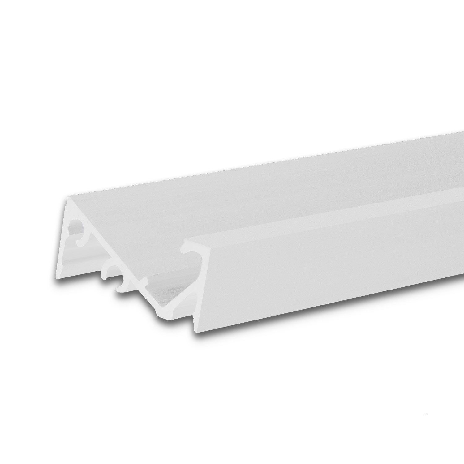 Profilo LED 42° bianco 21x9,89mm con cover opale