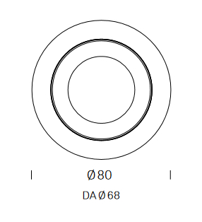 Faretto da incasso GU10 decentrato nero/oro Ø80mm