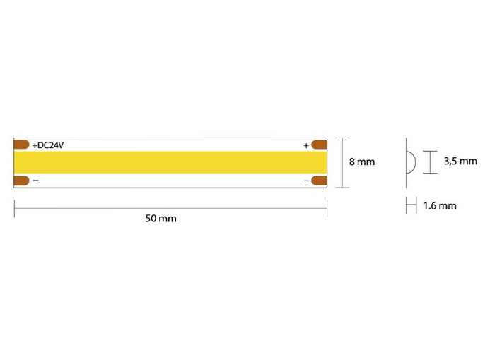 LED Streifen COB 10W IP20 24V