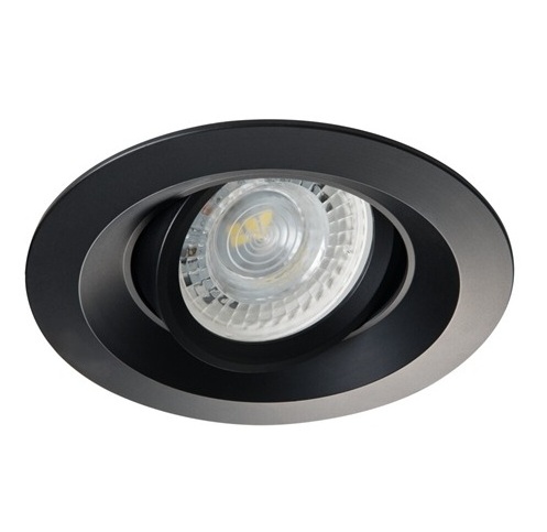 Faretto da incasso GU10 decor nero Ø99mm orientabile