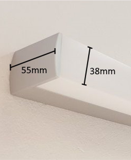Luce a specchio LED 84cm 3000K nero