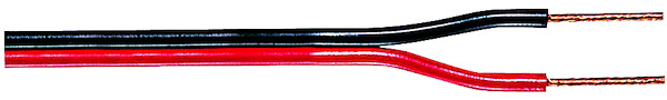 filo flessibile 2x1,0mm² nero/rosso /metro