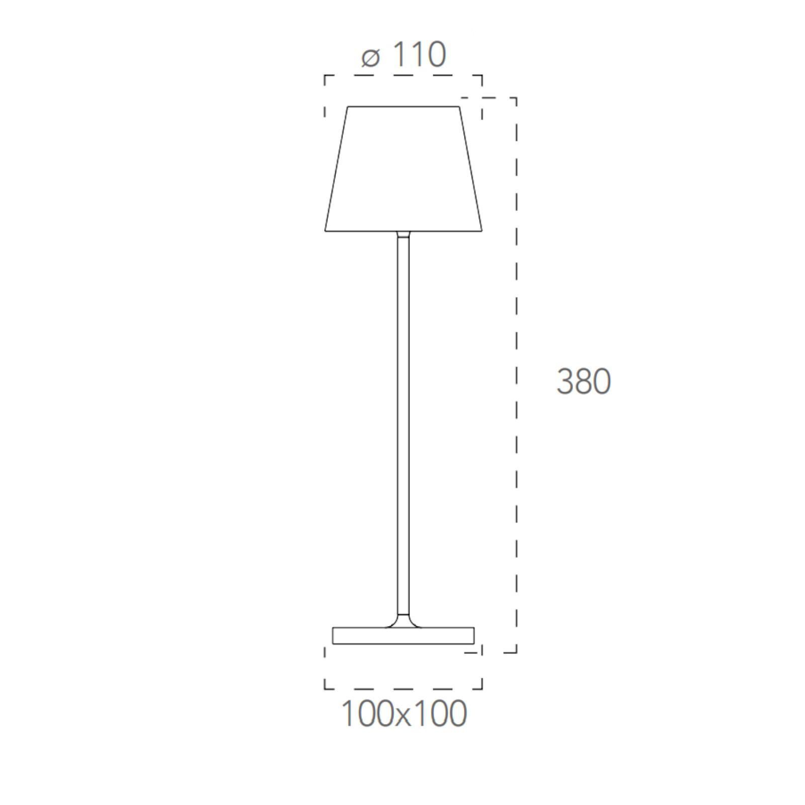Lampada da tavolo a batteria 2,2W bianca