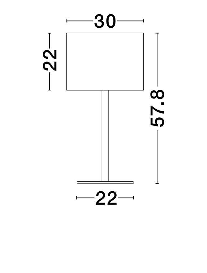 Lampada da tavolo in tessuto 58cm nero
