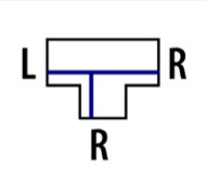 Connettore "T" L/R/R nero 3PH