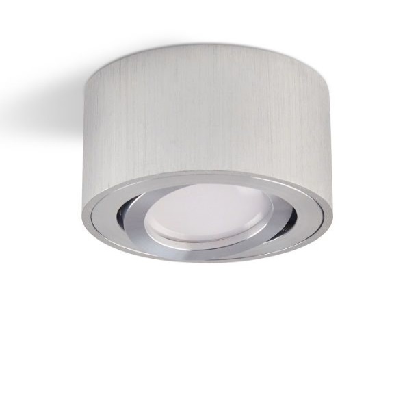 faretto da superficie piatto alluminio Ø8x5cm