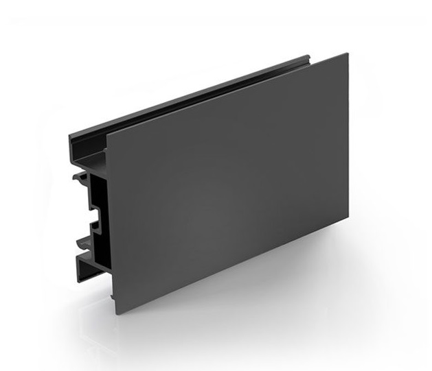 Profilo a parete nero + 2x copertura opale
