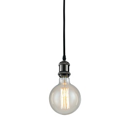 pendolo E27 metallo nero-lucido vintage