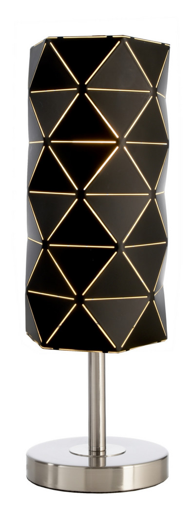 Lampada da tavolo in metallo nero E27 H.45cm