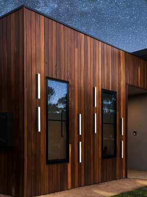 Luce LED IP65 nero/opale 58cm