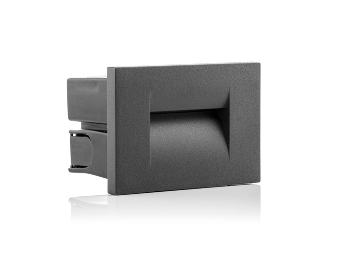 LED incasso parete antracite 10cm 3000K IP65