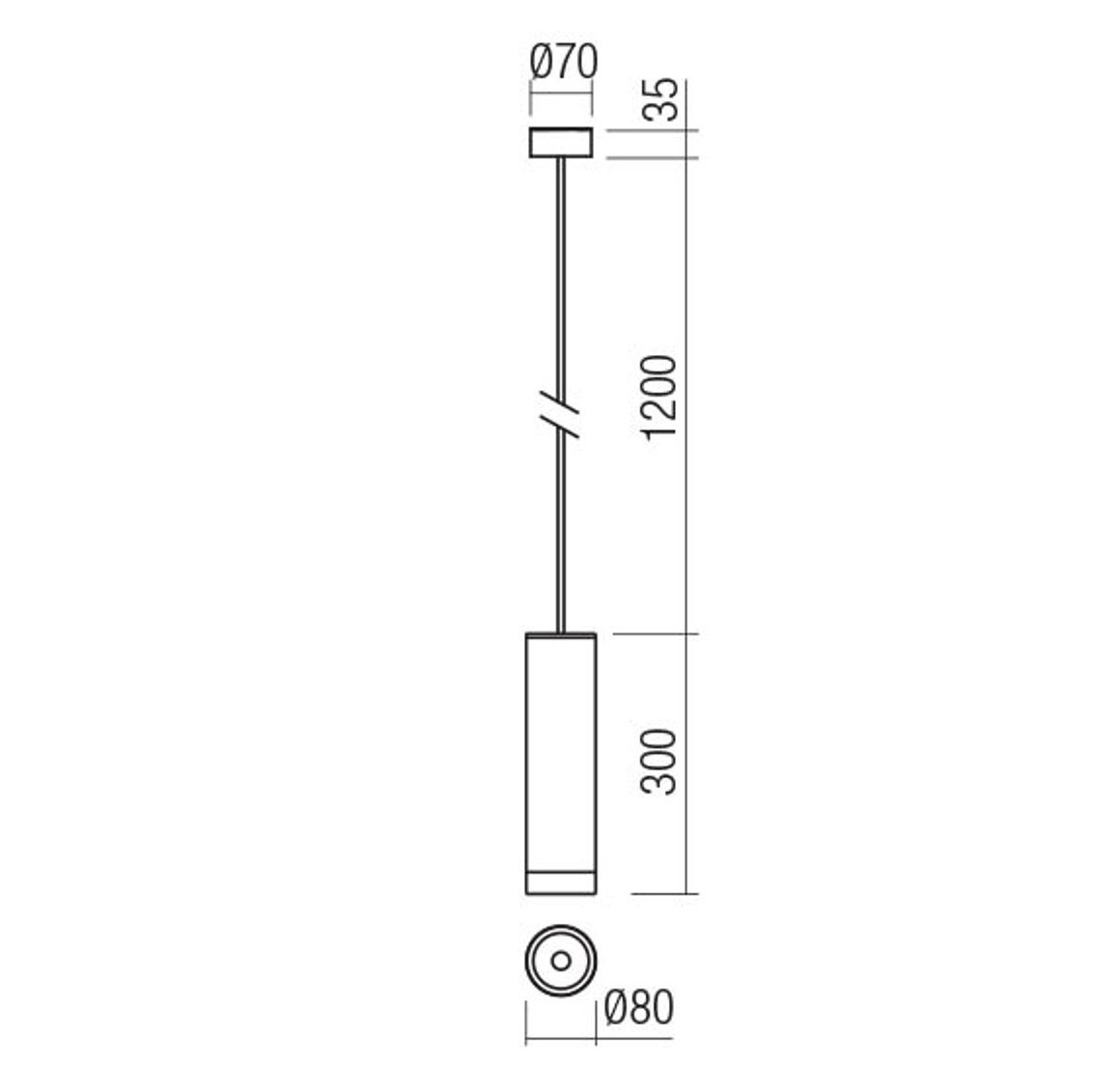 Hängeleuchte LED IP54 Dunkelgrau