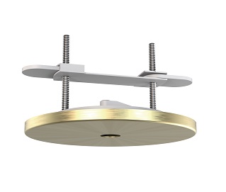 Installazione pensilina ottone anticato Ø92mm