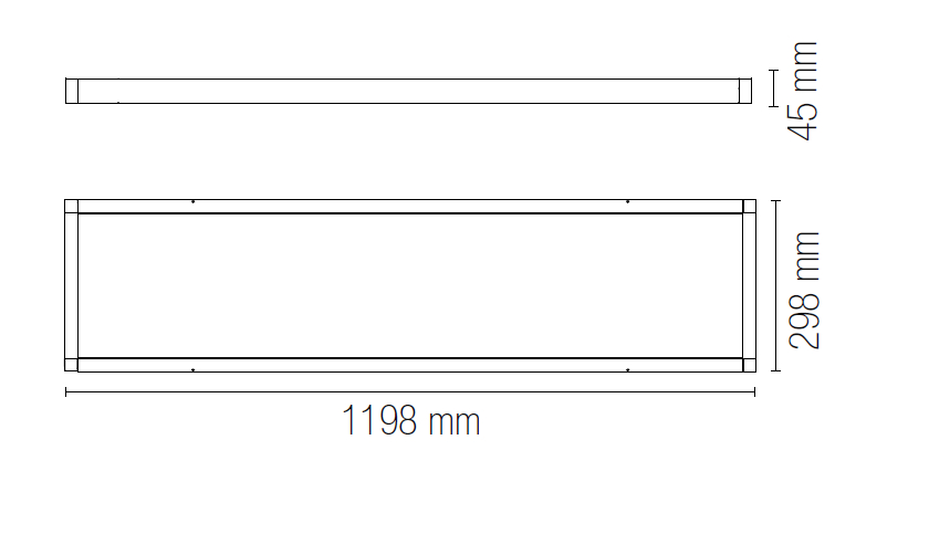 cornice di montaggio bianca 120x30